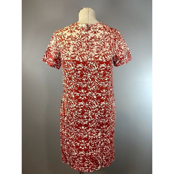 Max Mara Floral Canvas Shift Dress in Red Size 8 - Picture 3 of 5